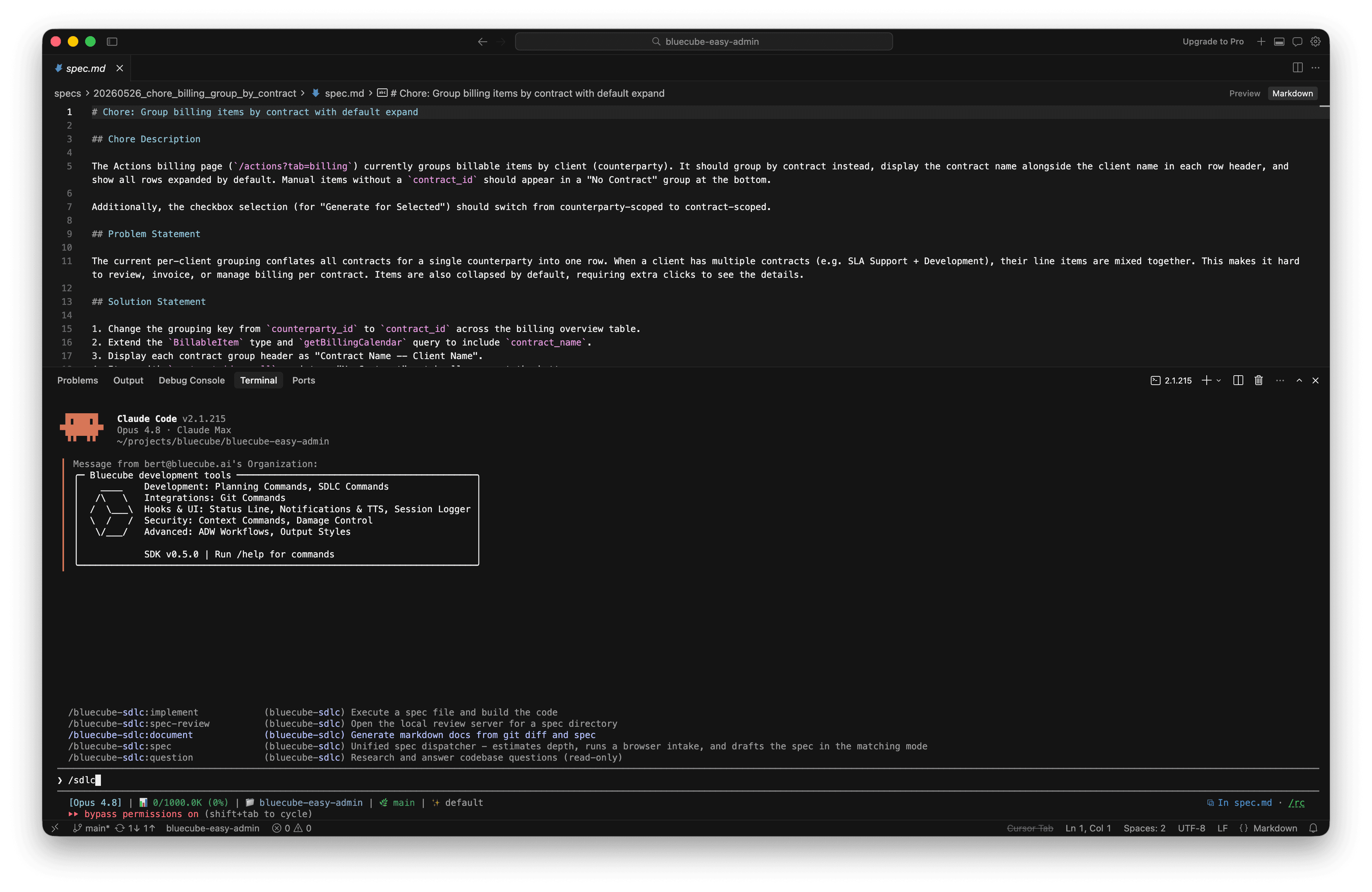 Build spec-driven with BlueCube Coder