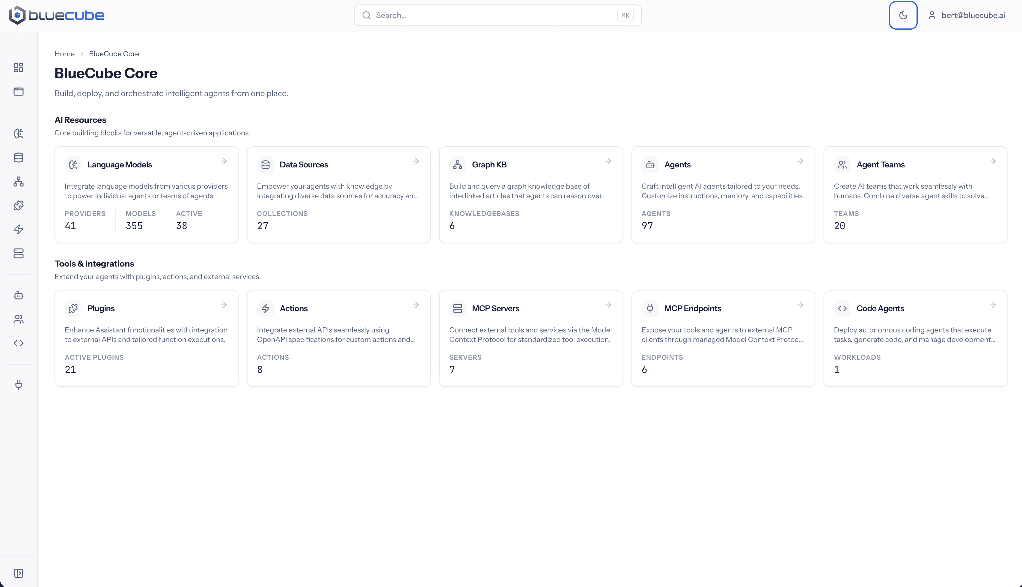 Manage your AI resources with BlueCube Core